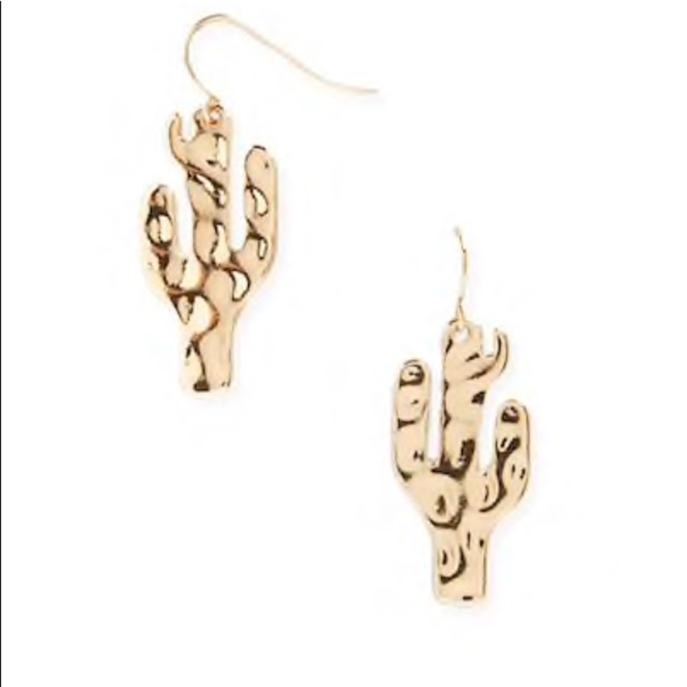 Hammered Cactus Earrings